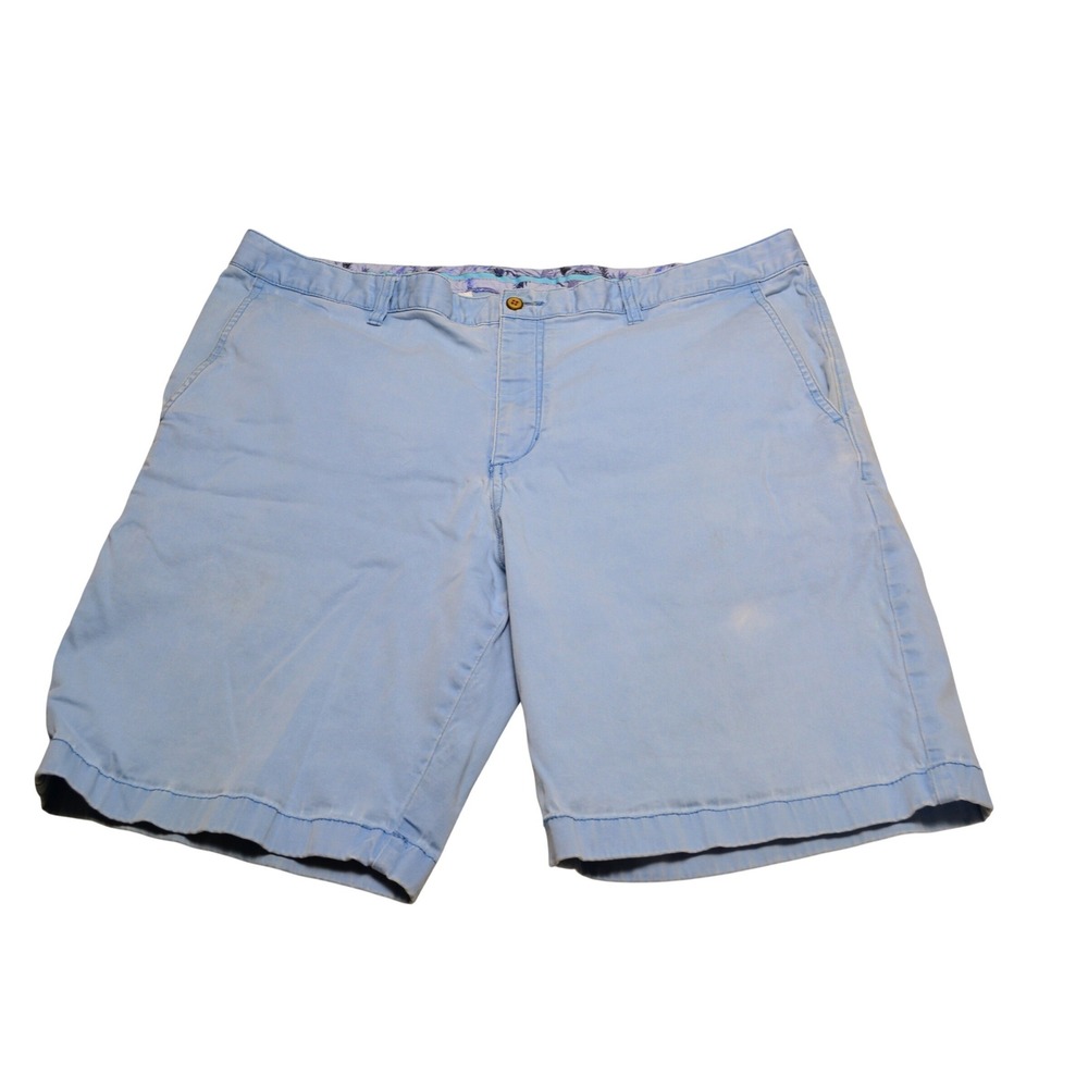 Tommy Bahama‎ Mens Boracay Shorts Light Blue Size 40 Cotton Tencel Blend Chino
